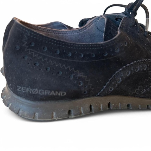 Cole Haan ZeroGrand Women’s Wingtip Oxfords - Black Suede, Size 9 B - Picture 6 of 9